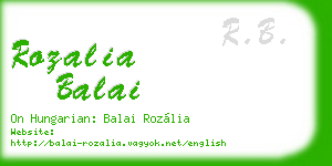 rozalia balai business card